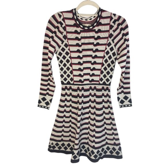 Eliza J geometric print sweater dress, size PS - Picture 2 of 6